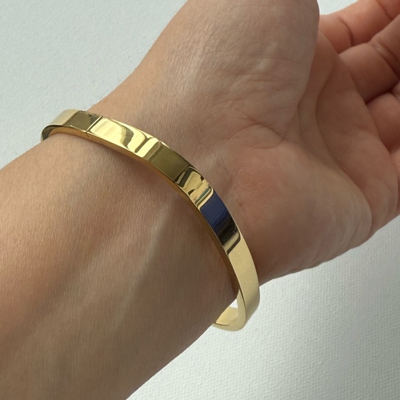 Bracelet Bangle 18K Gold Stainless Steel Tarnish Free - Picture 3 of 3